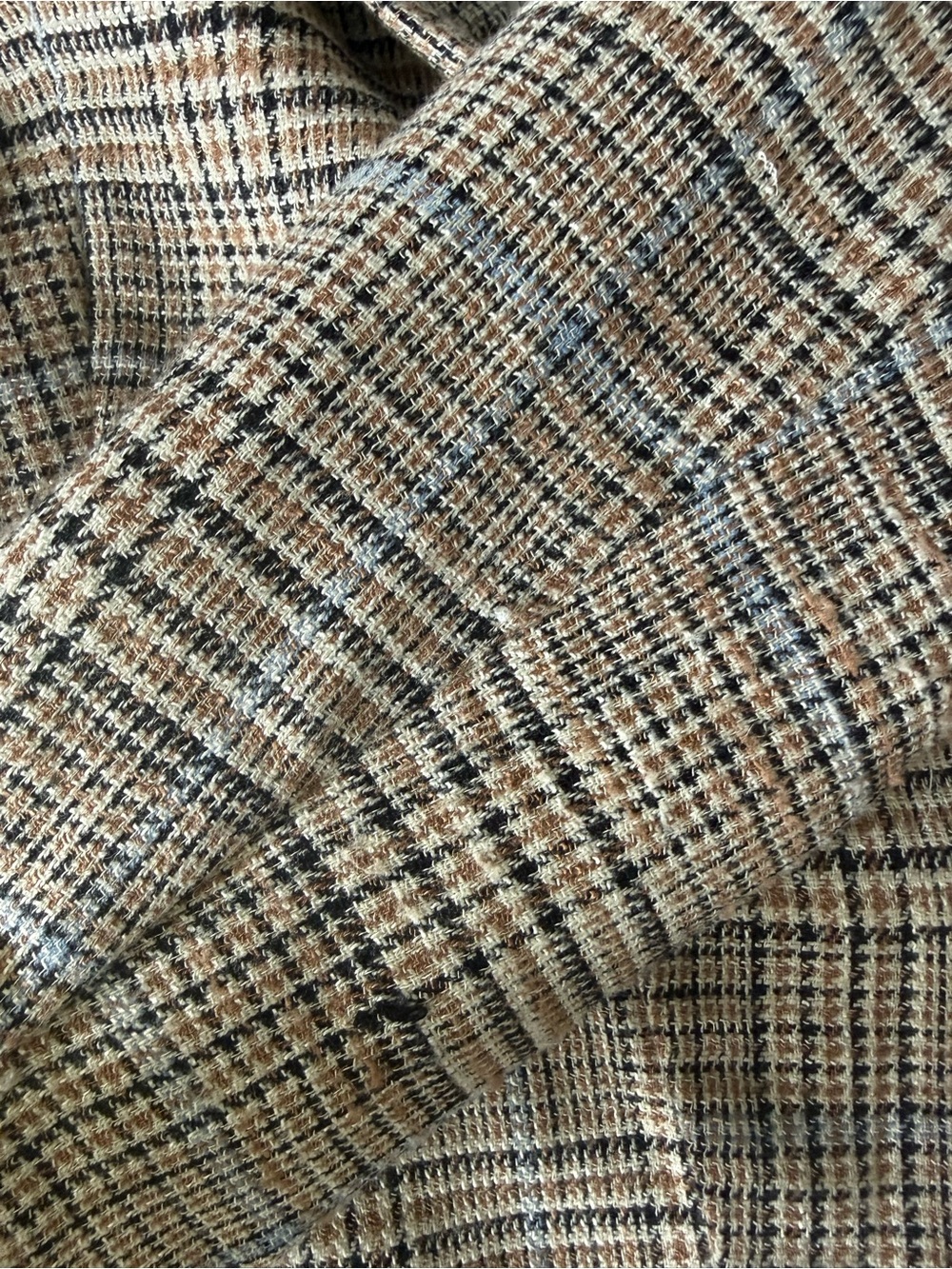 Veronica Beard Tan Plaid Single-Button Blazer - Picture 4 of 5